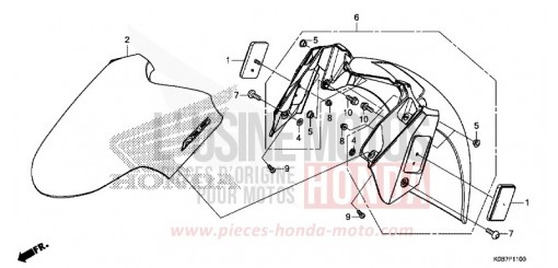 FRONT FENDER NSS300AK de 2019